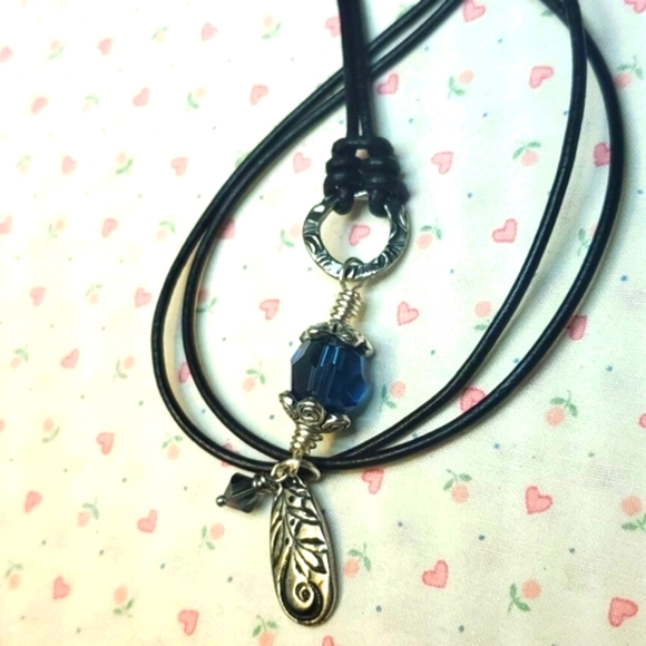 J & R Gems! Jewelry - **PRICE DROP**Black Leather Necklace!